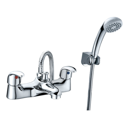 RAK Ceramics Basic Bath Shower Mixer with Shower Head and Hose - Chrome