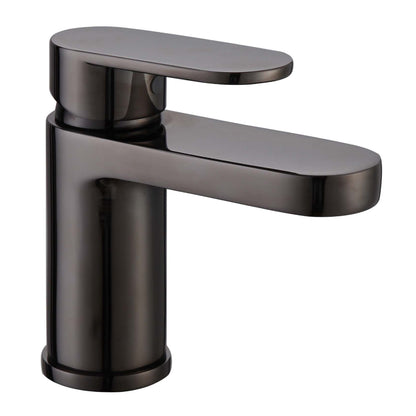 RAK Ceramics Compact Eco Round Mono Basin Mixer Tap - Black Chrome