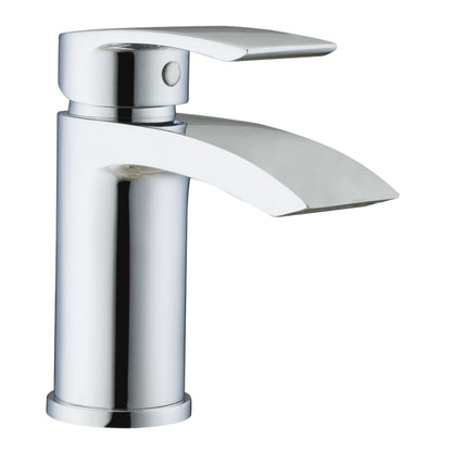 RAK Ceramics Curve Mono Basin Mixer Tap with Clicker Waste Chrome