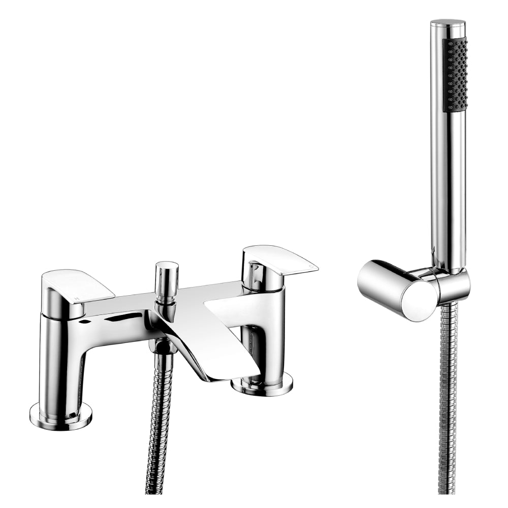 RAK Ceramics Curve Deck Mounted Bath Shower Mixer with Kit - Chrome