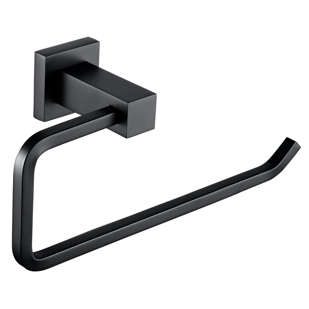 RAK Ceramics Cubis Modern Towel Ring 212mm Wide - Black