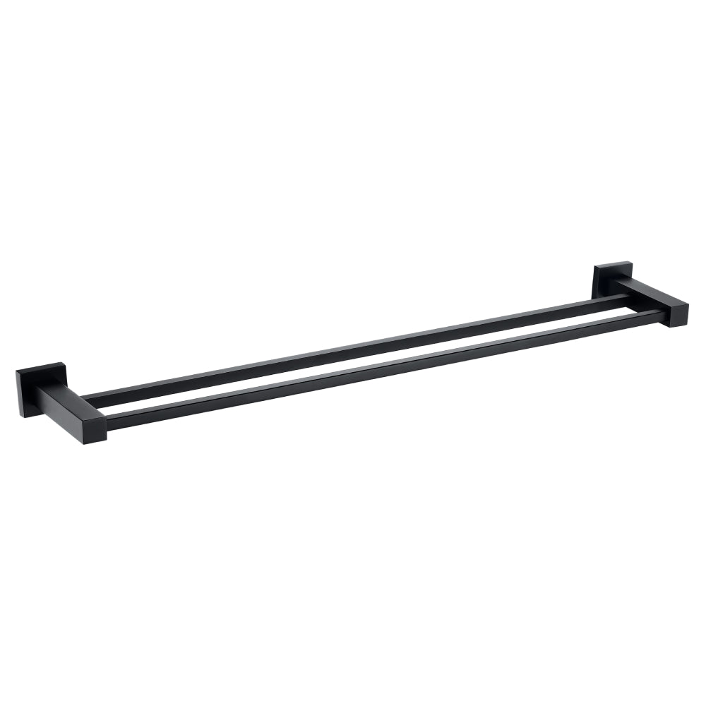 RAK Ceramics Cubis Double Towel Rail in Black