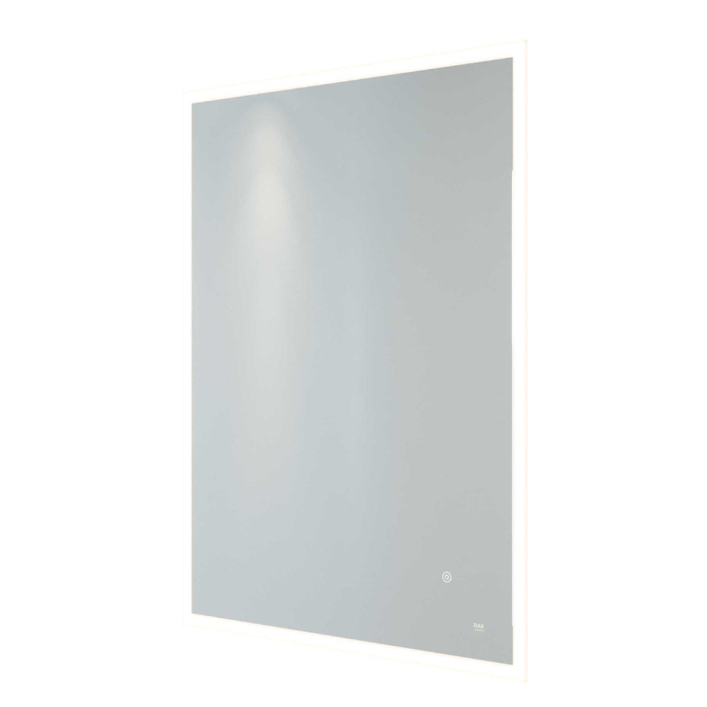 RAK Ceramics Cupid Portrait LED Mirror with Switch and Demister Pad 800mm H x 600mm W Illuminated