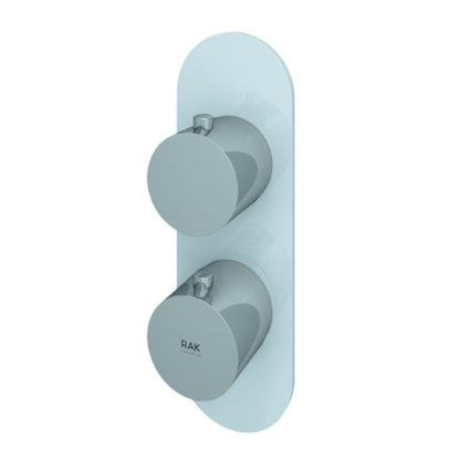 RAK Ceramics Feeling Round Single Outlet Thermostatic Concealed Shower Valve in White