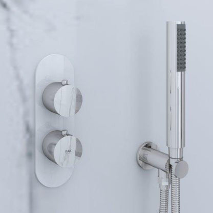 RAK Ceramics Feeling Round Single Outlet Thermostatic Concealed Shower Valve in White