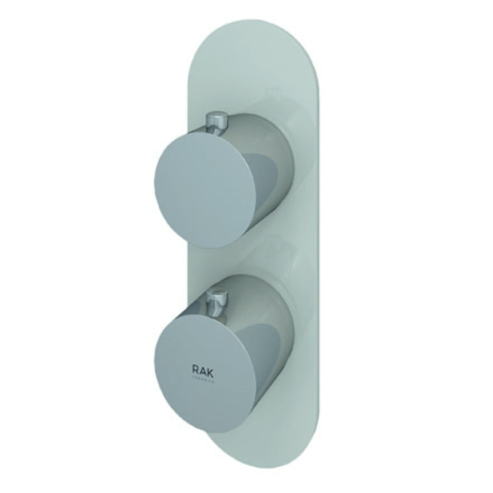 RAK Ceramics Feeling Round Single Outlet Thermostatic Concealed Shower Valve in Greige