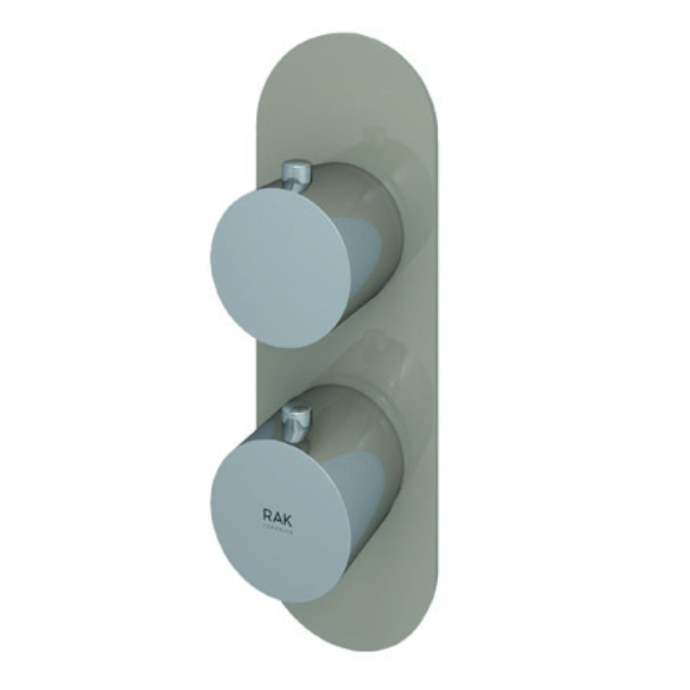 RAK Ceramics Feeling Round Single Outlet Thermostatic Concealed Shower Valve in Cappuccino