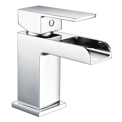 RAK Ceramics Art Cubis Waterfall Mono Basin Mixer Tap - Chrome