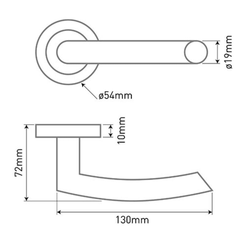 JB Kind Raven Standard Door Latch Pack - Matt Black