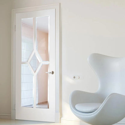 LPD Primed White Reims Glazed Internal Door - 78in x 30in x 35mm (1981 x 762mm)