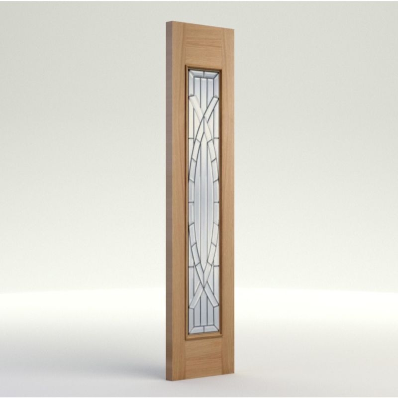 LPD Oak Majestic Glazed Sidelight - 1981 x 457 (18")