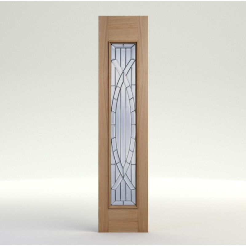 LPD Oak Majestic Glazed Sidelight - 1981 x 457 (18")