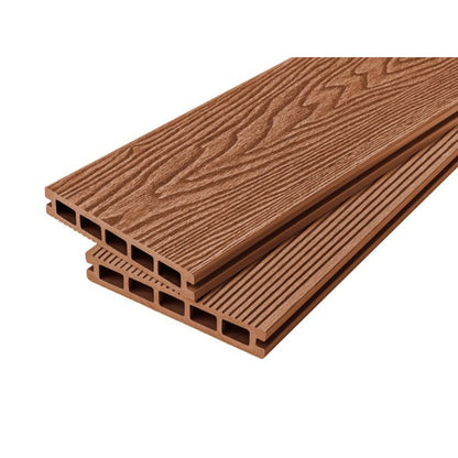 Cladco WPC Woodgrain Reversible Hollow Decking Board 150mm x 25mm x 4m - All Colours