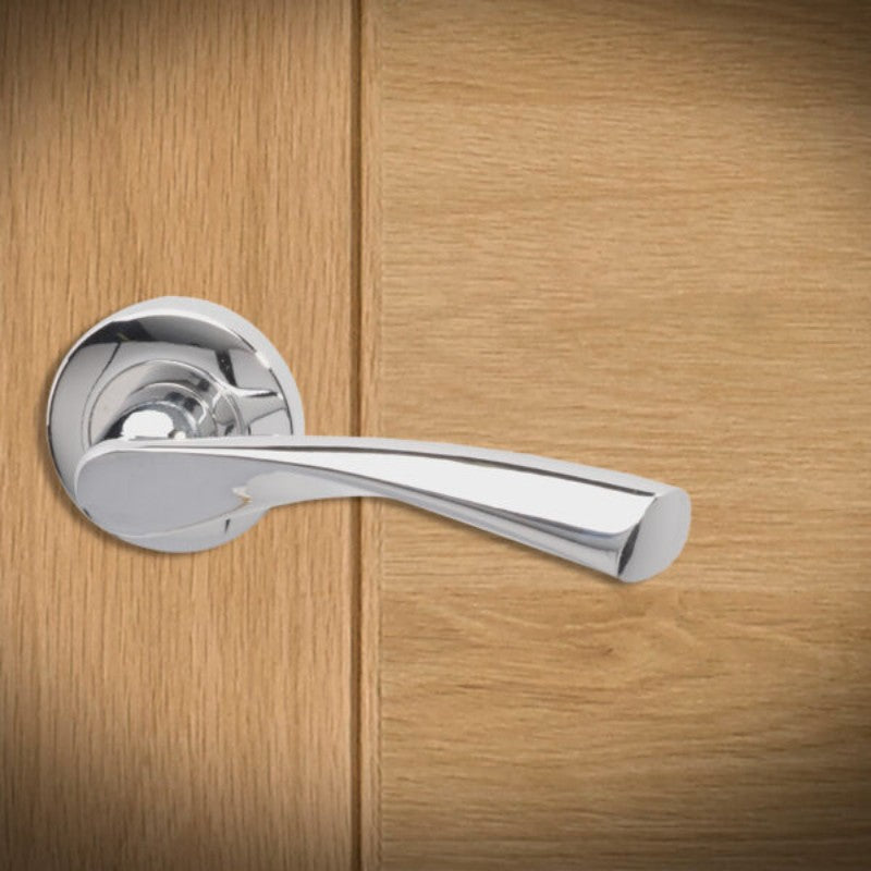 XL Joinery Rhine Bathroom Door Handle Pack With Lock 75mm Latch