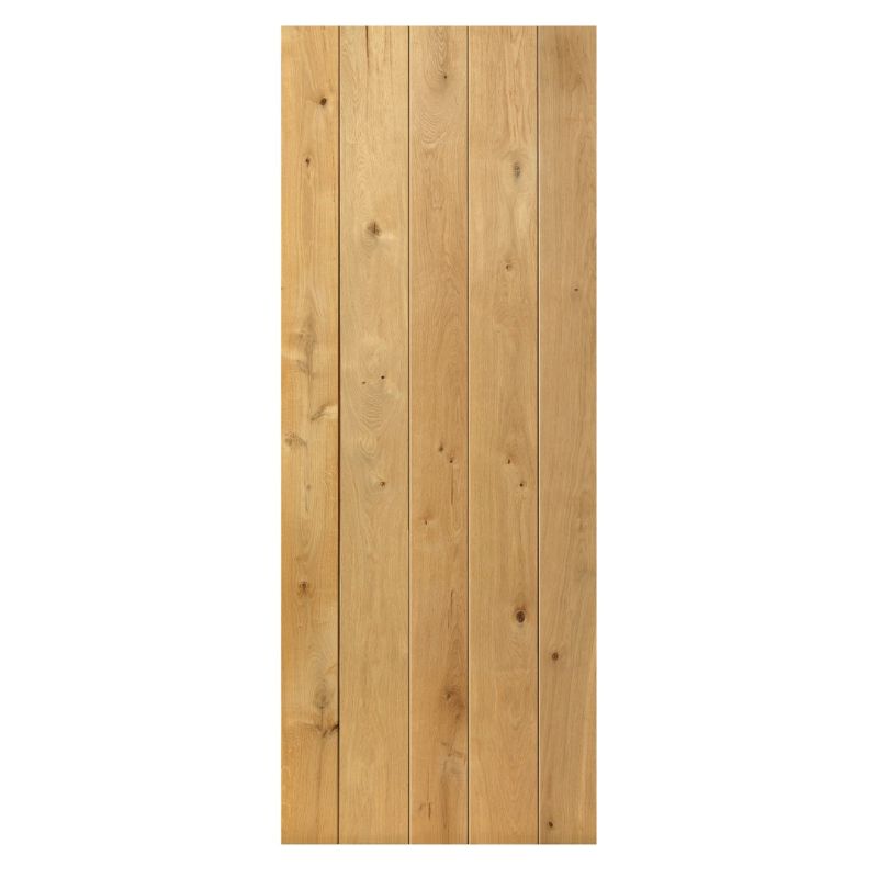 JB Kind Rustic Oak Ledged Unfinished Internal Door (1981 x 762 x 40mm)