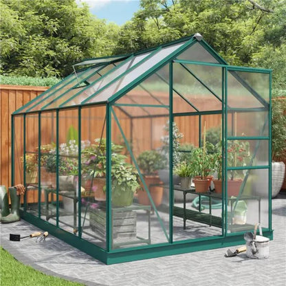 Rosette Hobby Aluminium Polycarbonate Greenhouse - All Sizes