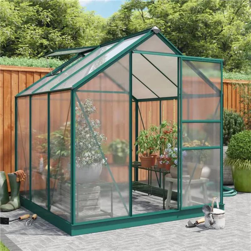 Rosette Hobby Aluminium Polycarbonate Greenhouse - All Sizes