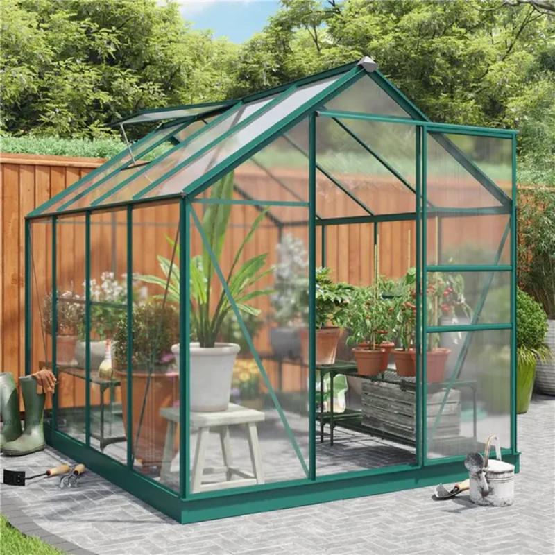 Rosette Hobby Aluminium Polycarbonate Greenhouse - All Sizes