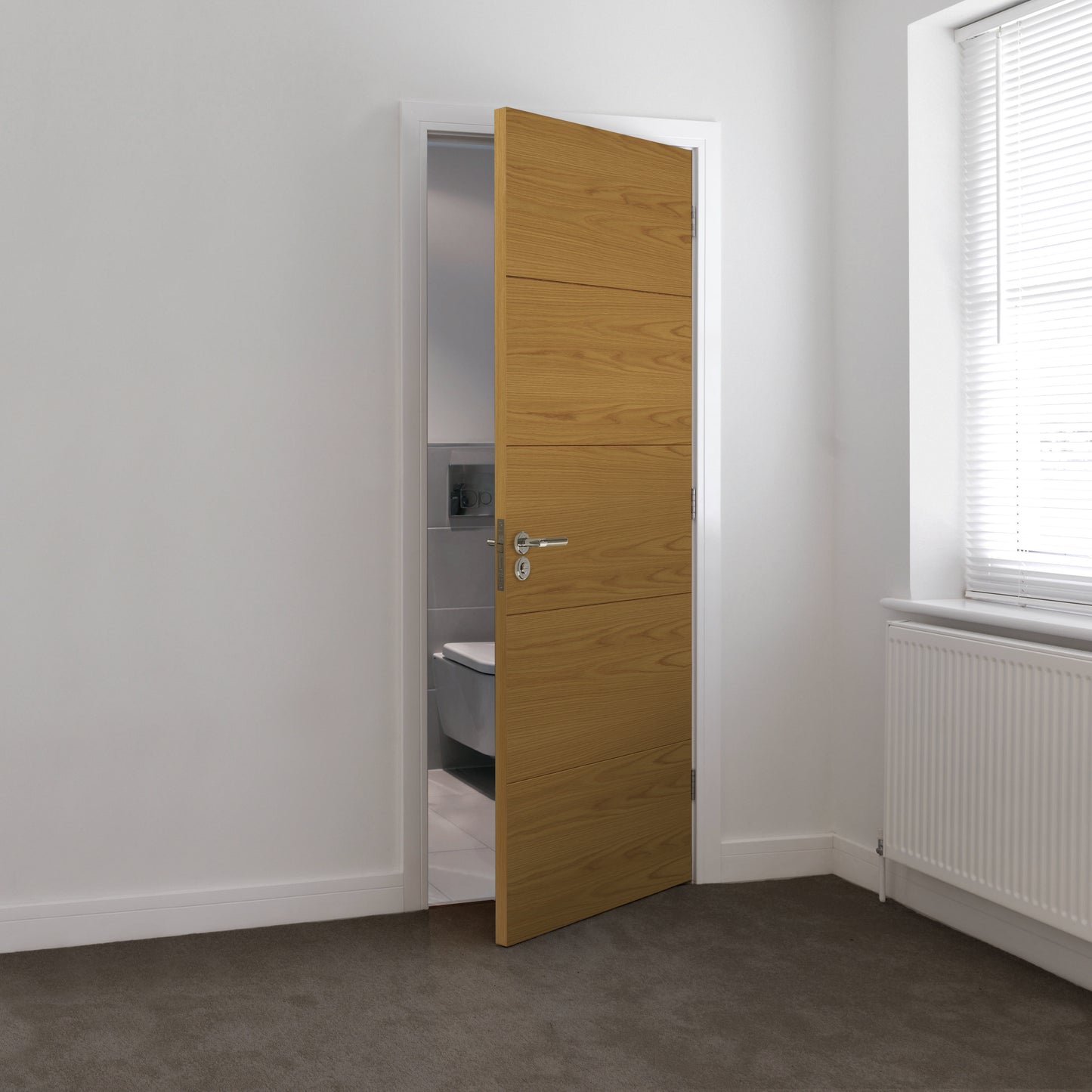 Image for JB Kind Modern Vt5 Oak Pre-Finished Internal Fire Door