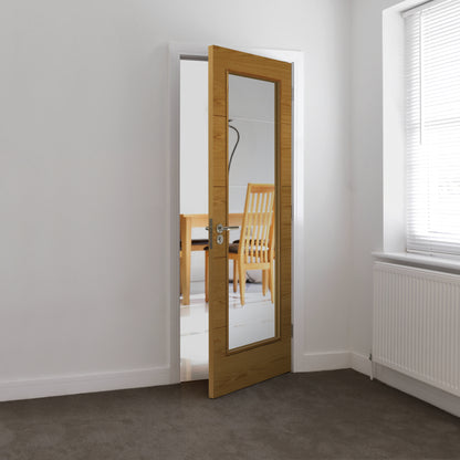 Image for JB Kind Modern Vt5-1Vb Oak Pre-Finished Internal Door