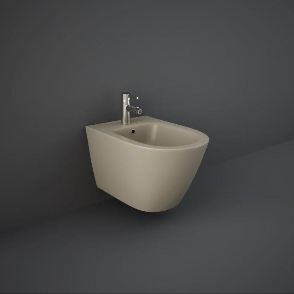 RAK Ceramics Feeling Wall Hung Bidet in Matt Cappuccino