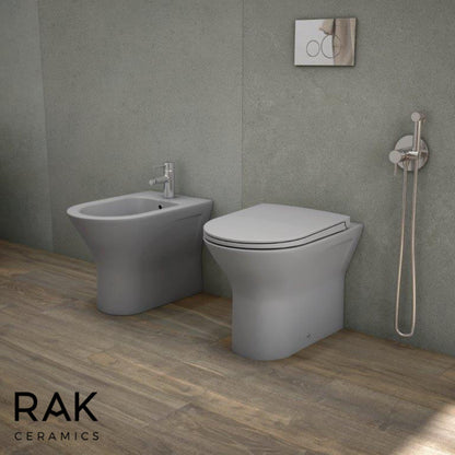 RAK Ceramics Feeling Back to Wall Bidet in Matt Grey