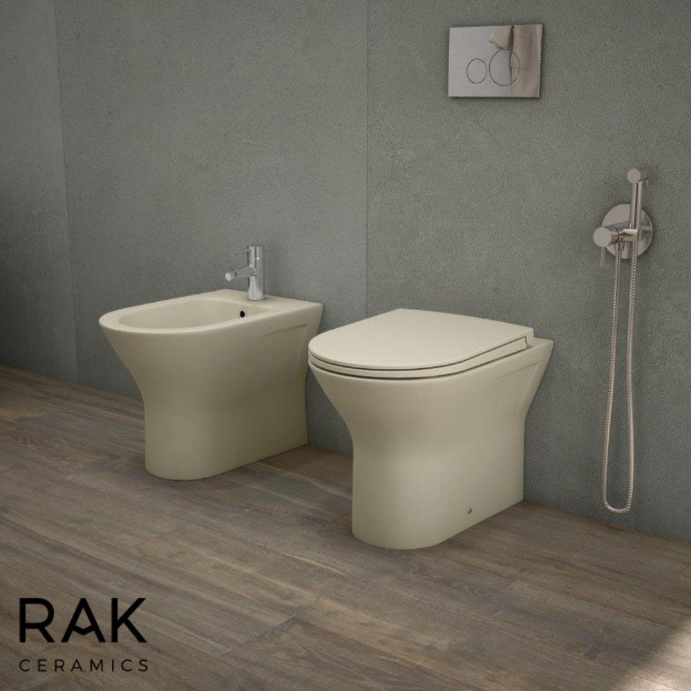 RAK Ceramics Feeling 365mm Back to Wall Pan - Matt Cappuccino