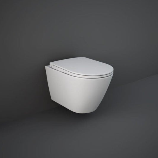 RAK Ceramics Feeling 365mm Wall Hung Pan - Matt White