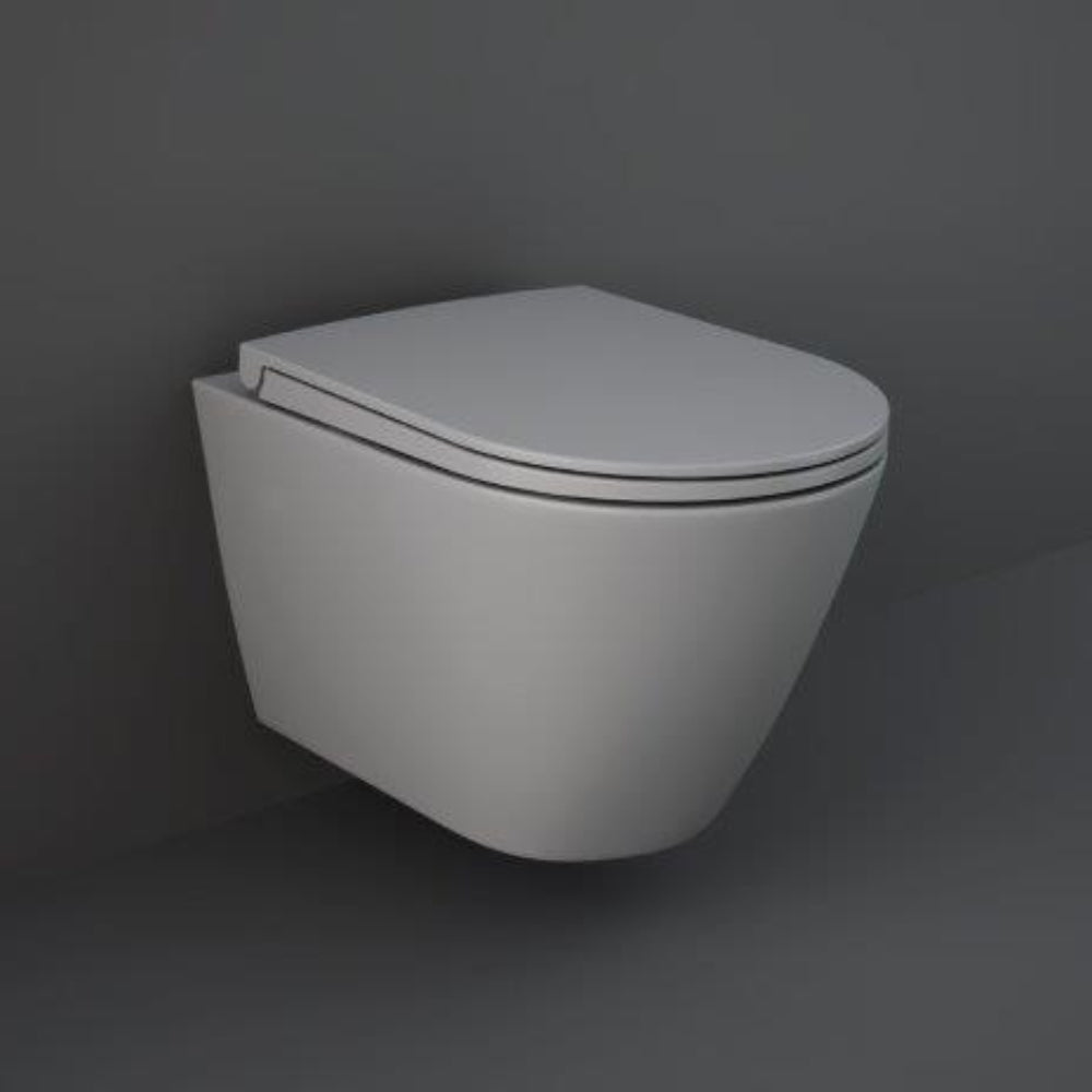 RAK Ceramics Feeling 365mm Wall Hung Pan - Matt Grey