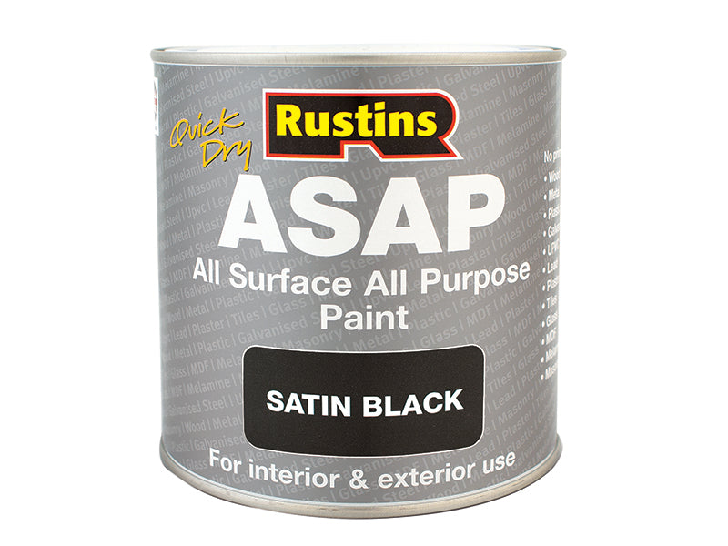 Rustins ASAP Paint Black 1 Litre