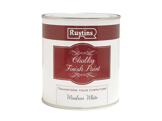 Rustins Chalky Finish Paint Windsor White 250ml