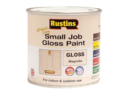 Rustins Quick Dry Small Job Gloss Paint Magnolia 250ml