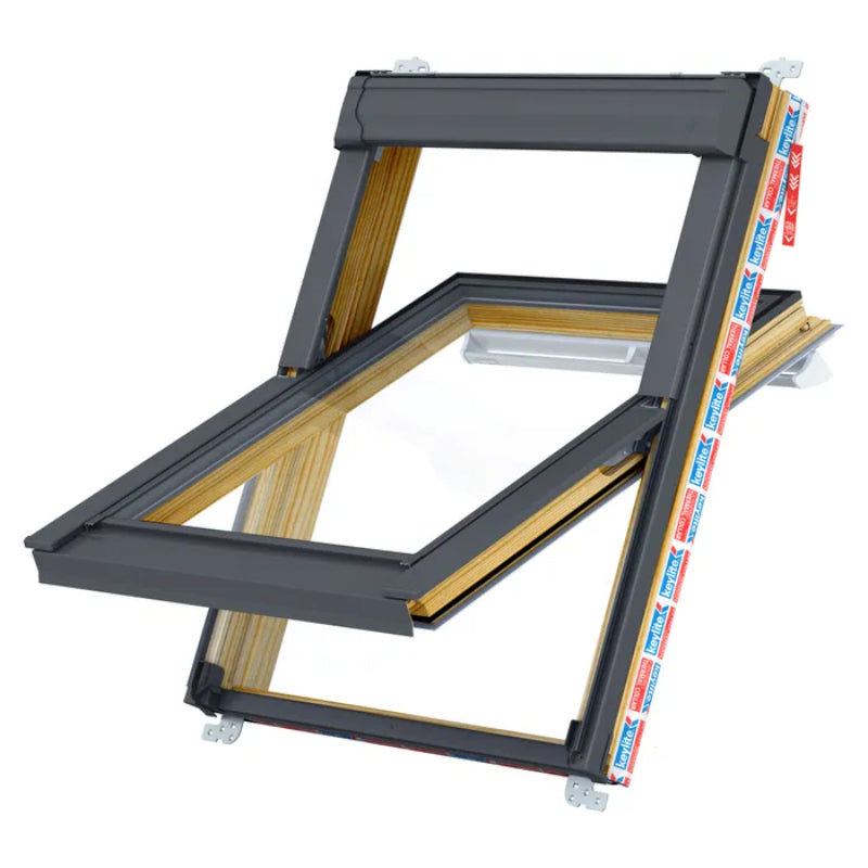 Keylite Pine Centre Pivot Roof Window Hi-Therm - All Sizes