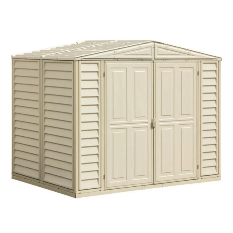 Saffron 8ft x 5ft Vinyl Garden Shed with Foundation Kit