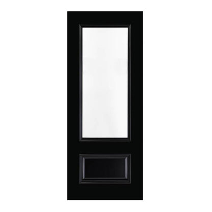 Deanta Sandringham Black Pre-Finished Glazed Internal Door - All Sizes