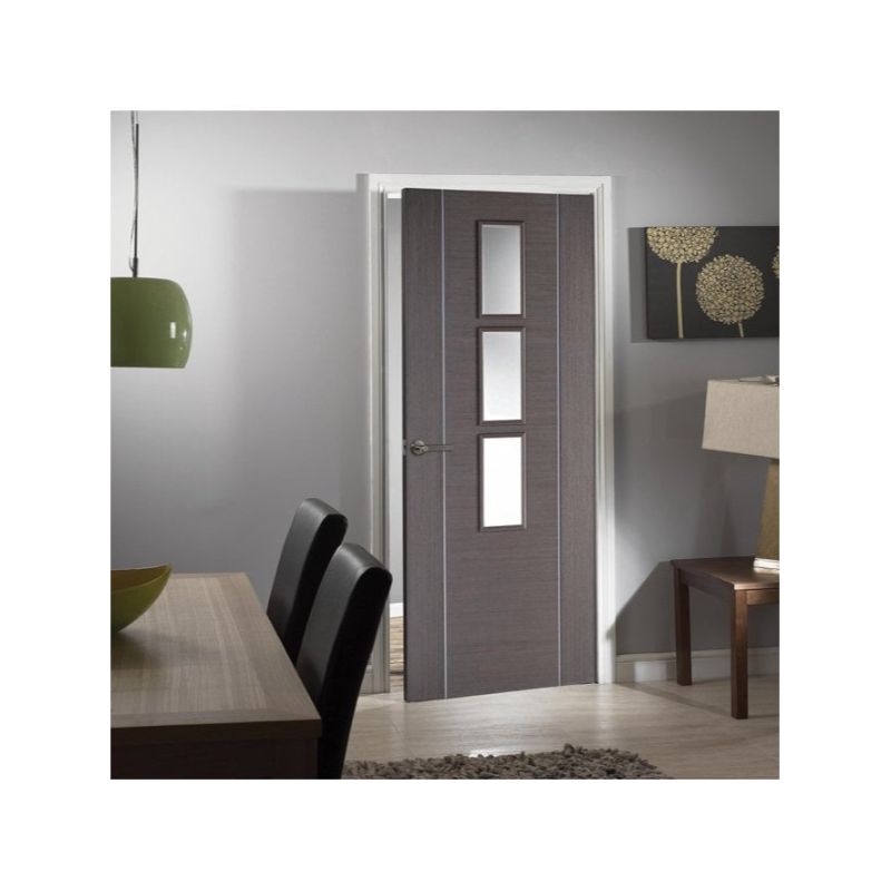 LPD Chocolate Grey Alcaraz Glazed Internal Door 78in x 27in x 35mm (1981 x 686mm)