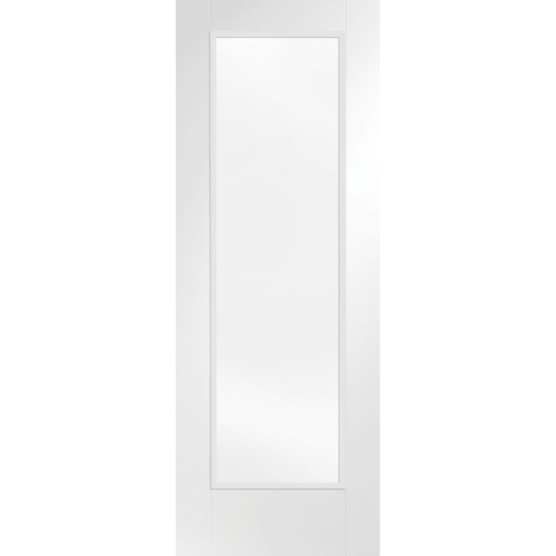 Image for XL Joinery Pattern 10 Internal White Primed Fire Door with Clear Glass 2032 x 813 x 44mm (32")