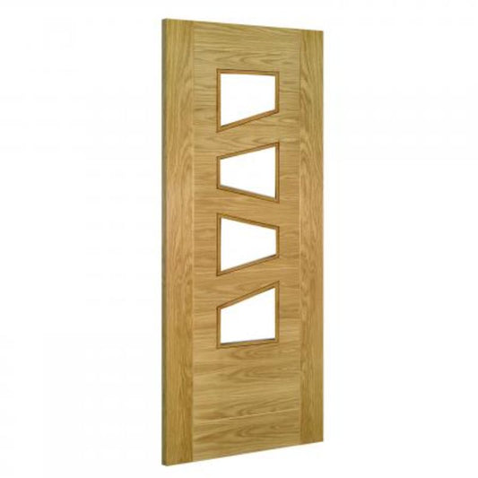 Image for Deanta Seville 4Ls Glazed Interior Oak Door - 1981 x 838 x 35 mm