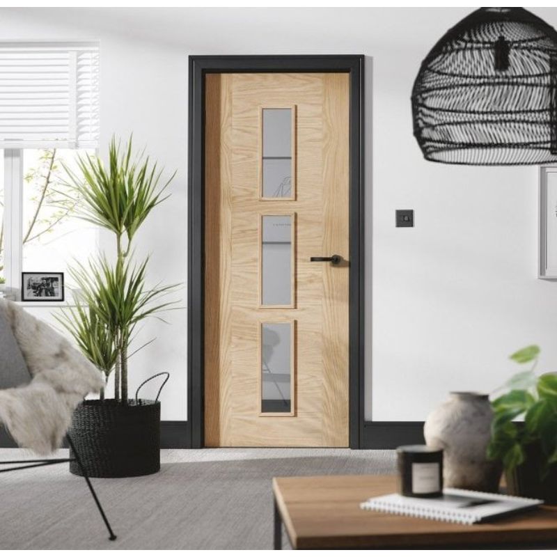 LPD Sofia Oak Glazed Internal Door 78in x 30in x 35mm (1981 x 762mm)