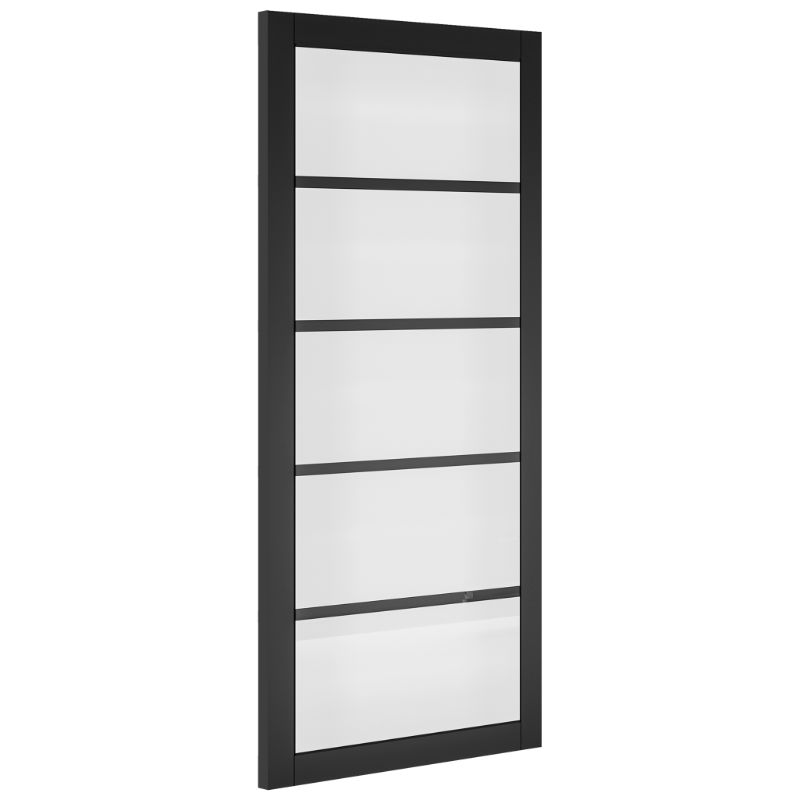 Deanta Shoreditch Prefinished Black Clear Glazed Internal Door 2040 x 826 x 40mm