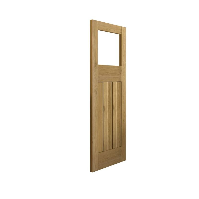 JB Kind Pre-Finished Rustic Oak DX Glazed Internal Door - 1981 x 762 x 35mm 