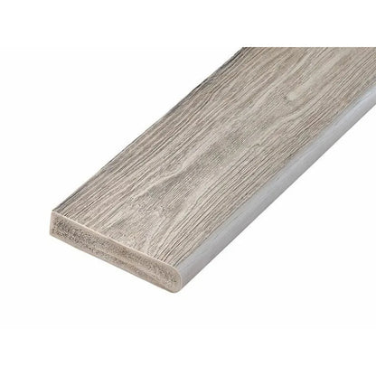 Cladco Capstock PVC-ASA Premium Woodgrain Effect Bullnose Decking Board 150mm x 32mm x 3.6m - All Colours