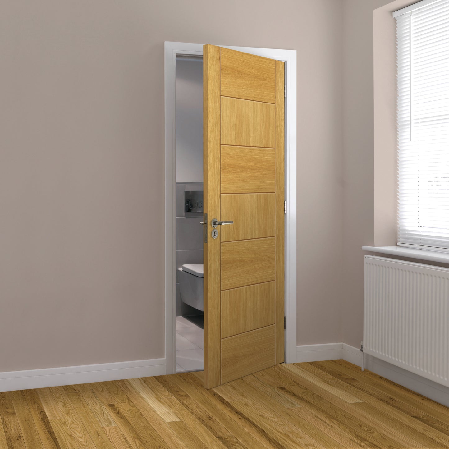 Image for JB Kind Oak Sirocco Pre-Finished Internal Fire Door