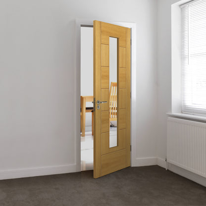 Image for JB Kind Oak Sirocco Glazed Pre-Finished Internal Door