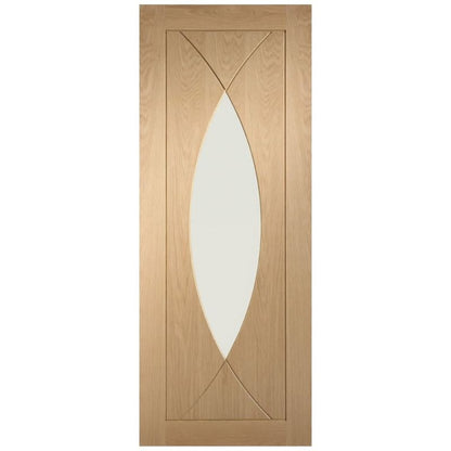 Image for XL Joinery Pesaro Pre-Finished Internal Oak Door with Clear Glass 2040 x 726 x 40mm