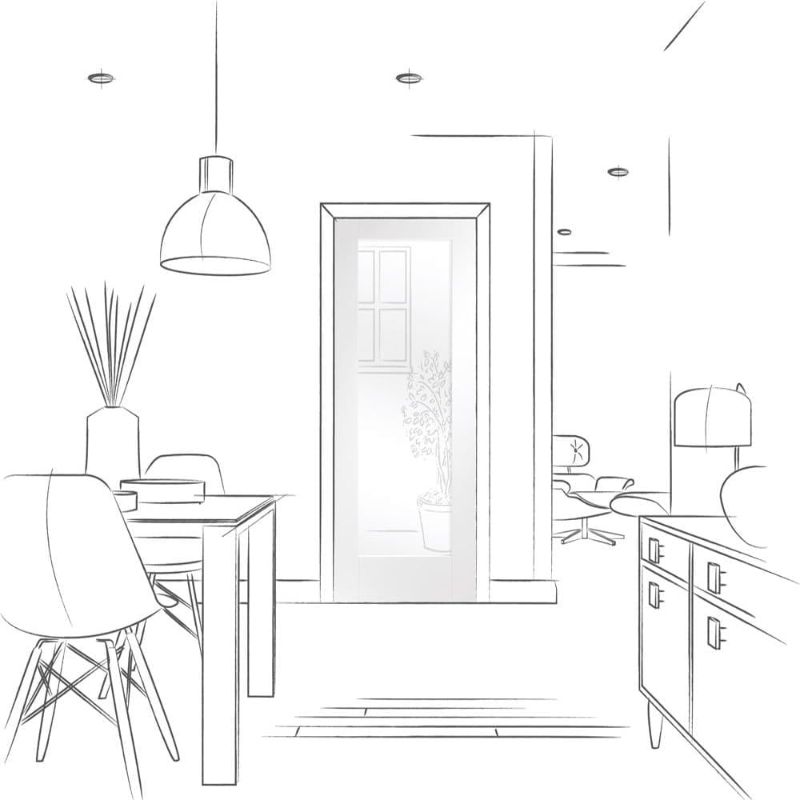 Image for XL Joinery Pattern 10 Internal White Primed Fire Door with Clear Glass 2032 x 813 x 44mm (32")