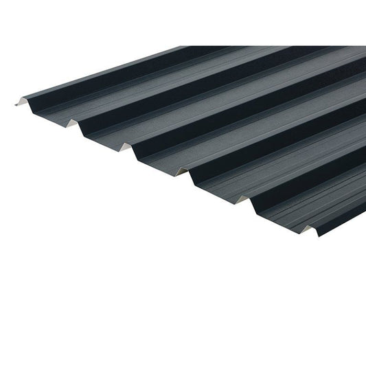 Cladco 32/1000 Box Profile PVC Plastisol Coated 0.7mm Metal Roof Sheet Slate Blue - All Colours