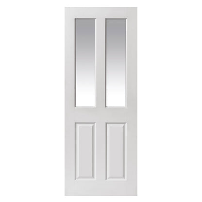 Image for JB Kind White Smooth Moulded Panel Canterbury 2 Light Internal Door