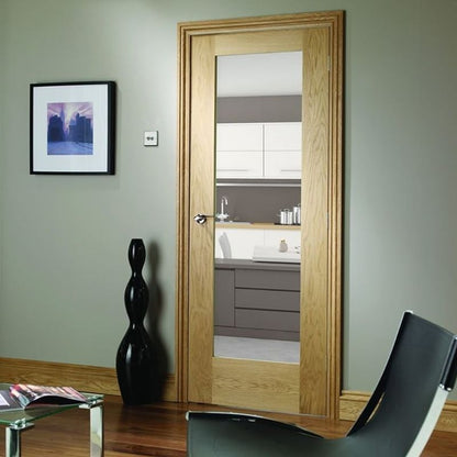 Image for XL Joinery Pattern 10 Internal Oak Door with Obscure Glass 1981 x 610 x 35mm (24")