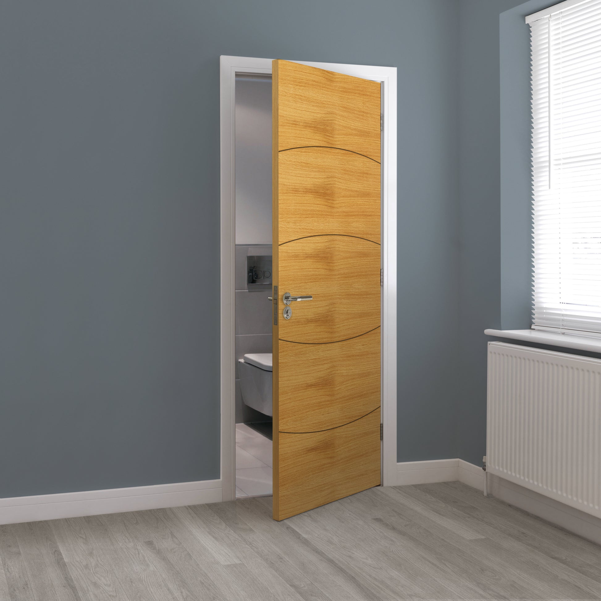 Image for JB Kind Oak Sol Pre-Finished Internal Fire Door